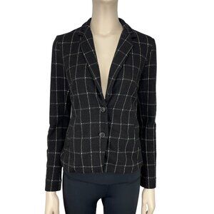 SANDWICH‎ Academia Office Comfy Soft Plaid UnStructured Blazer / Cardigan sz S